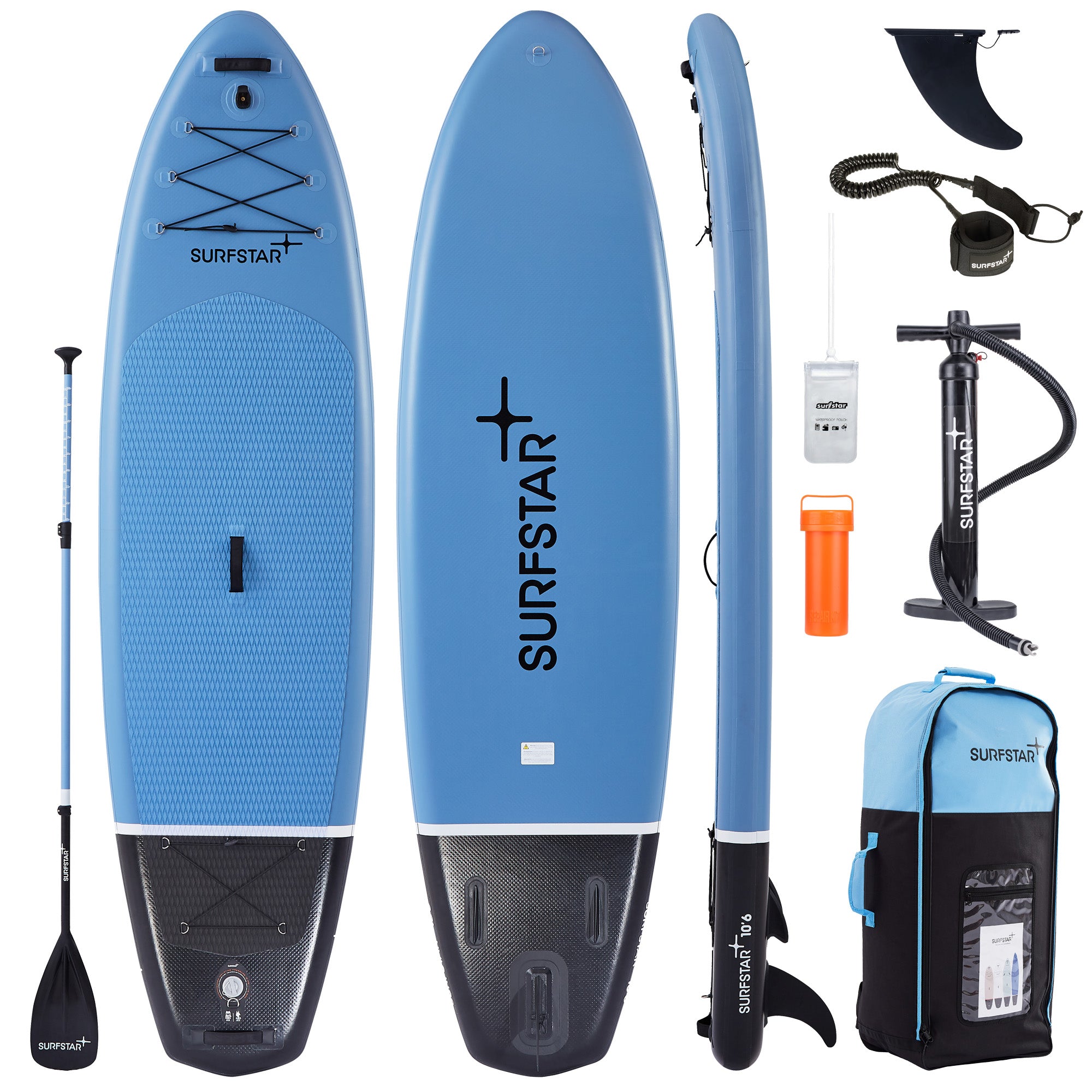 SurfStar SUP Komplett Set Advanced Star - hot 2022 10´6x33