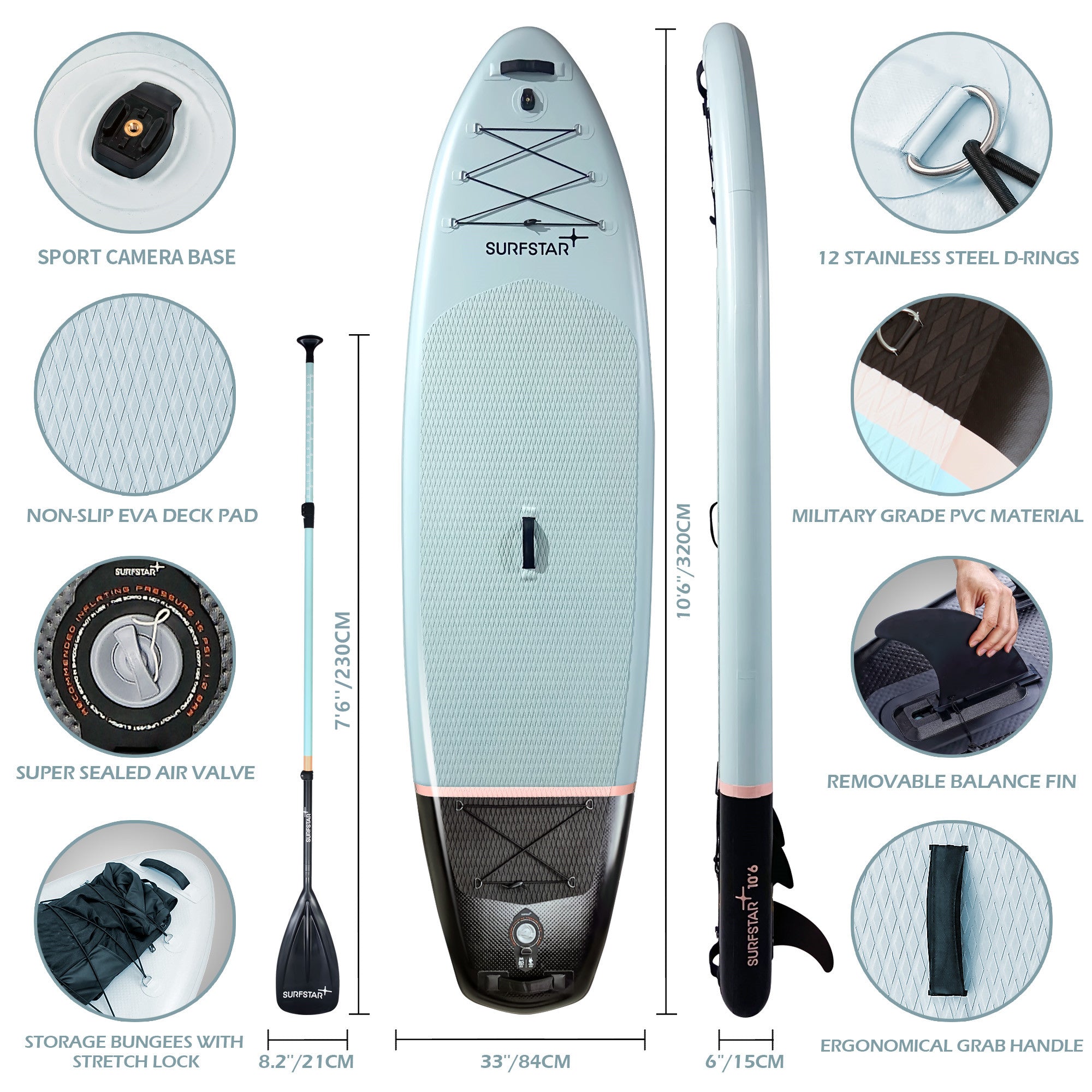 SurfStar SUP Komplett Set Advanced Star - 2022 on sale 10´6x33